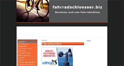 Desktop Screenshot of fahrradschloesser.biz